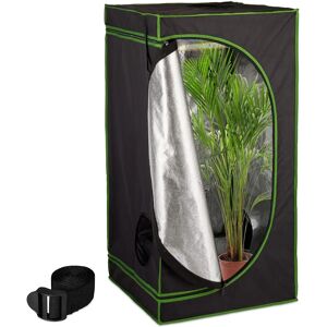 Relaxdays Grow Tent - 120x60x60 cm, Black/Green - Indoor Plant Grow Tent Relaxdays Grow Tent - 120x60x60 cm, Black/Green - Indoor Plant Grow Tent