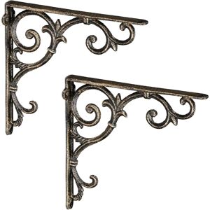 RELAXDAYS Vintage Bronze Baroque Wall Shelf Brackets - Shelf Type RELAXDAYS Vintage Bronze Baroque Wall Shelf Brackets - Shelf Type