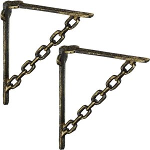 RELAXDAYS Double Chain Wall Shelf Brackets - Shelf Type RELAXDAYS Double Chain Wall Shelf Brackets - Shelf Type