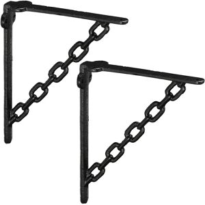 RELAXDAYS Staff Brackets Set Rustic Chain Design - Shelf Type RELAXDAYS Staff Brackets Set Rustic Chain Design - Shelf Type