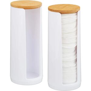 RELAXDAYS Cotton Pad Dispenser Set - Acrylic, Wide Opening, Bathroom RELAXDAYS Cotton Pad Dispenser Set - Acrylic, Wide Opening, Bathroom