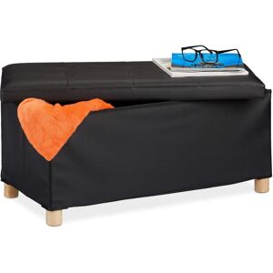 Relaxdays Storage Bench - Modern Black Seat & Storage Relaxdays Storage Bench - Modern Black Seat & Storage