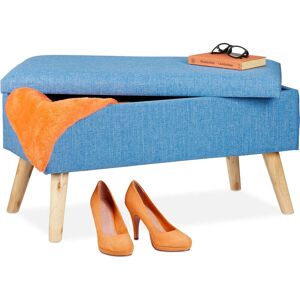 Relaxdays Storage Bench - 39x77x39 cm, Blue Relaxdays Storage Bench - 39x77x39 cm, Blue