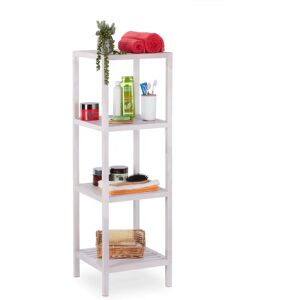 Relaxdays Walnut Bathroom Shelf Compact Space-Saving White - Bathroom Shelf Relaxdays Walnut Bathroom Shelf Compact Space-Saving White - Bathroom Shelf