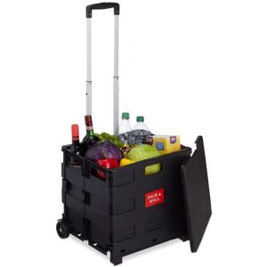 Relaxdays Chariot Portable - Aluminium Plastique - Chariot de Courses Relaxdays Chariot Portable - Aluminium Plastique - Chariot de Courses
