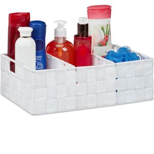 Relaxdays Bathroom Storage Basket with Compartments - White Relaxdays Bathroom Storage Basket with Compartments - White