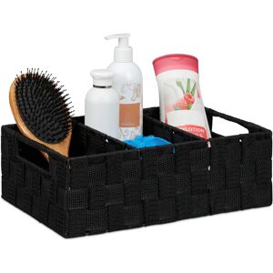 Relaxdays Bathroom Storage Basket with Compartments - Black Relaxdays Bathroom Storage Basket with Compartments - Black