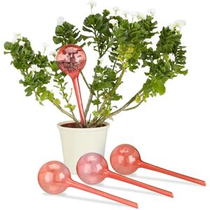 Relaxdays Plant Watering Globes Set - 4 pcs, for 2 Weeks, Red Relaxdays Plant Watering Globes Set - 4 pcs, for 2 Weeks, Red