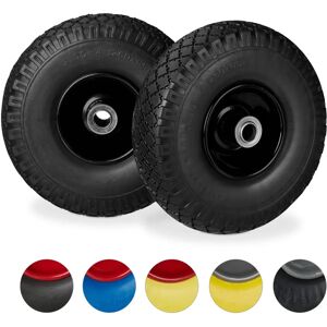 Relaxdays - Wheels for Cart - Durable Rubber, 3.00-4, 26cm Dia Relaxdays - Wheels for Cart - Durable Rubber, 3.00-4, 26cm Dia