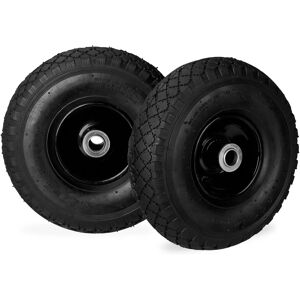 Relaxdays Steel Rim Garden Cart Wheels - Wheel Set Relaxdays Steel Rim Garden Cart Wheels - Wheel Set