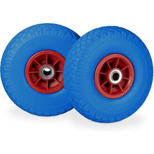 Relaxdays Wheel Set - 3.00-4 Durable Puncture-Resistant Rubber - Garden Cart Relaxdays Wheel Set - 3.00-4 Durable Puncture-Resistant Rubber - Garden Cart