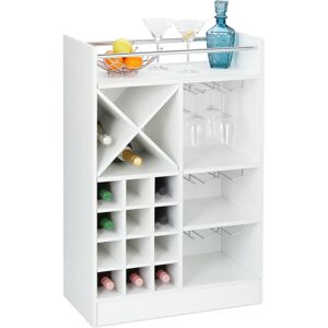 Relaxdays White Wine Rack - 22 Bottles Storage Cabinet Relaxdays White Wine Rack - 22 Bottles Storage Cabinet