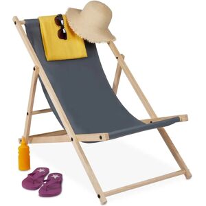 Relaxdays Holzfaltliege - Garten, Balkon, Strand - Liegestuhl Relaxdays Holzfaltliege - Garten, Balkon, Strand - Liegestuhl