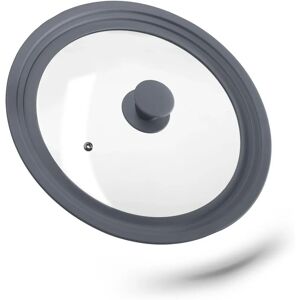 Relaxdays Universal Pot Lid - Glass, Silicone, Metal - 26-30cm Relaxdays Universal Pot Lid - Glass, Silicone, Metal - 26-30cm