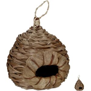 Relaxdays Birdhouse - Coconut Fibre, Hanging, 31x20cm, Natural Relaxdays Birdhouse - Coconut Fibre, Hanging, 31x20cm, Natural