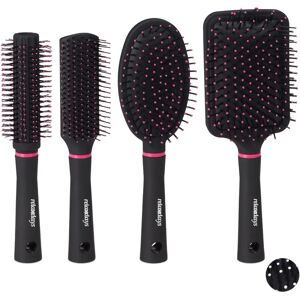 Relaxdays 10027962 Black Hairbrush Set - 4 pcs Relaxdays 10027962 Black Hairbrush Set - 4 pcs