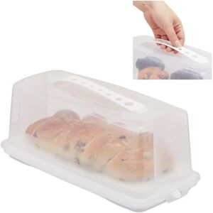 Relaxdays Cake Container - White/Transparent - 37x16x15cm - Rectangular Relaxdays Cake Container - White/Transparent - 37x16x15cm - Rectangular