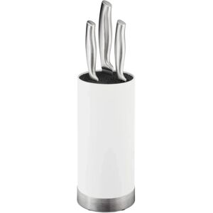 Relaxdays White Round Knife Block with Removable Brush Insert - 22x11cm Relaxdays White Round Knife Block with Removable Brush Insert - 22x11cm