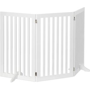 Relaxdays Wooden Adjustable Safety Gate - Pet & Child Barrier - 91.5x154cm - White Relaxdays Wooden Adjustable Safety Gate - Pet & Child Barrier - 91.5x154cm - White