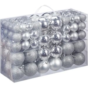Relaxdays Christmas Ornaments Set - 100 Plastic Balls Relaxdays Christmas Ornaments Set - 100 Plastic Balls