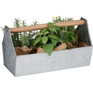 Relaxdays Zinc-Handled Garden Planter - Garden Type Relaxdays Zinc-Handled Garden Planter - Garden Type