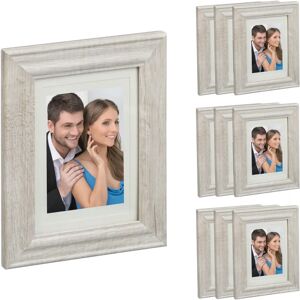 Relaxdays Wooden Photo Frame Set - Fits 13x18 cm - Vintage Decor Relaxdays Wooden Photo Frame Set - Fits 13x18 cm - Vintage Decor