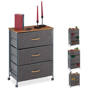 Relaxdays Gray Storage Cabinet with Wheels - 3/4/5/6 Drawers Relaxdays Gray Storage Cabinet with Wheels - 3/4/5/6 Drawers