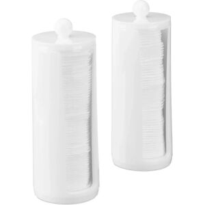 Relaxdays Cotton Pad Dispenser - Acrylic, White - Bathroom Relaxdays Cotton Pad Dispenser - Acrylic, White - Bathroom
