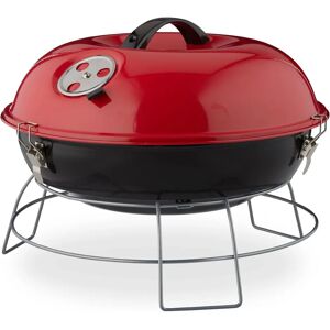 RELAXDAYS Portable Charcoal Grill - Removable Coal Bowl, Locking Lid, 33cm Surface - Barbecue RELAXDAYS Portable Charcoal Grill - Removable Coal Bowl, Locking Lid, 33cm Surface - Barbecue