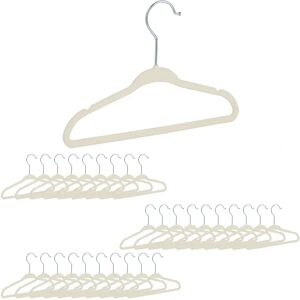 RELAXDAYS Kids Velvet Hangers - Non-slip, 30 pcs, White/Beige - Childrens Hangers RELAXDAYS Kids Velvet Hangers - Non-slip, 30 pcs, White/Beige - Childrens Hangers