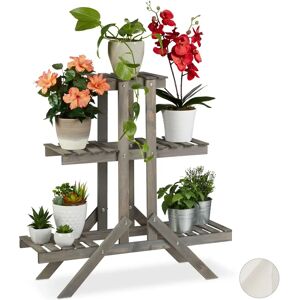 Relaxdays Wooden Plant Shelf - 3 Tier Wall-Mount Indoor Garden Relaxdays Wooden Plant Shelf - 3 Tier Wall-Mount Indoor Garden