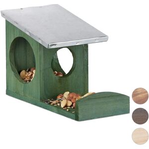 Relaxdays Squirrel Feeder - Weatherproof Wooden with Metal Roof - Garden Relaxdays Squirrel Feeder - Weatherproof Wooden with Metal Roof - Garden