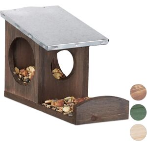 Relaxdays Wooden Squirrel Feeder - Weatherproof Metal Roof - Bird Feeder Relaxdays Wooden Squirrel Feeder - Weatherproof Metal Roof - Bird Feeder