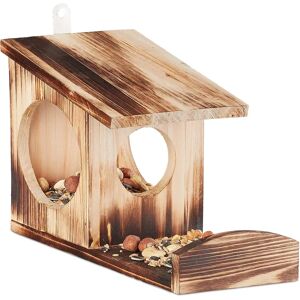 RELAXDAYS Eichhörnchen Futterhaus - Holz - 17,5x14x25cm - Futterstation RELAXDAYS Eichhörnchen Futterhaus - Holz - 17,5x14x25cm - Futterstation
