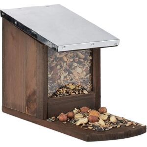 RELAXDAYS Squirrel Feeder - Weatherproof Wooden & Metal - 18x12x25cm RELAXDAYS Squirrel Feeder - Weatherproof Wooden & Metal - 18x12x25cm