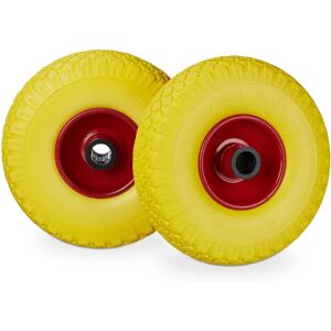 RELAXDAYS Wheel Set - 25mm Yellow-Red - Cart Accessories RELAXDAYS Wheel Set - 25mm Yellow-Red - Cart Accessories