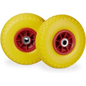 Relaxdays 2x Wheel Set - Garden Cart, Puncture-proof, 26cm Relaxdays 2x Wheel Set - Garden Cart, Puncture-proof, 26cm