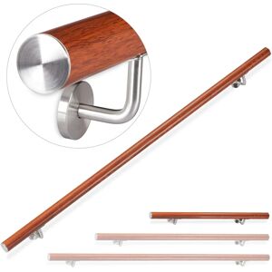 Relaxdays Aluminum Round Handrail - Safety for Interior & Exterior Relaxdays Aluminum Round Handrail - Safety for Interior & Exterior