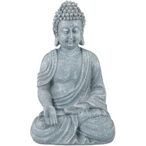 Relaxdays Graue Buddha Sitzende Statue - Garten & Innenraum Relaxdays Graue Buddha Sitzende Statue - Garten & Innenraum