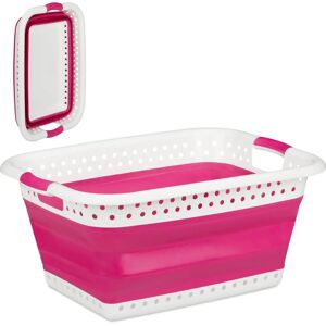 Relaxdays 10025601_52 Cesta de ropa - 37 L Rosa Plástico Relaxdays 10025601_52 Cesta de ropa - 37 L Rosa Plástico