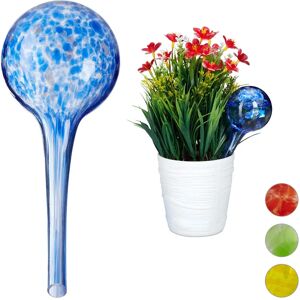 Relaxdays Plant Watering Globes Set - Glass, Blue - 6cm Relaxdays Plant Watering Globes Set - Glass, Blue - 6cm