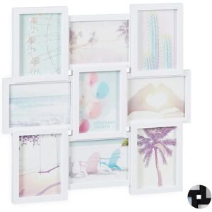 RELAXDAYS White 54x54cm Photo Collage Frame - Holds 9 Photos RELAXDAYS White 54x54cm Photo Collage Frame - Holds 9 Photos