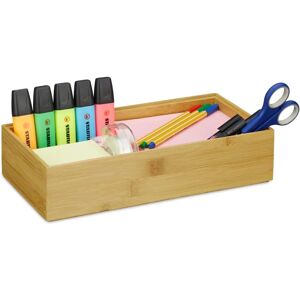 Relaxdays Bamboo Storage Box - Natural, Stackable, Multi-size Relaxdays Bamboo Storage Box - Natural, Stackable, Multi-size