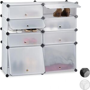 Relaxdays Transparent Modular Shoe Rack - 8 Compartments Relaxdays Transparent Modular Shoe Rack - 8 Compartments