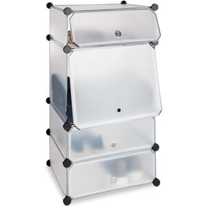 Relaxdays Shoe Rack - 91x49x36.5cm - Transparent - Modular Storage Relaxdays Shoe Rack - 91x49x36.5cm - Transparent - Modular Storage