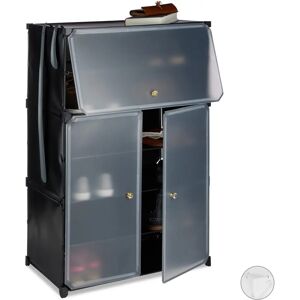 Relaxdays Black Plastic Shoe Rack XL - Shoe Storage with 6 Compartments Relaxdays Black Plastic Shoe Rack XL - Shoe Storage with 6 Compartments