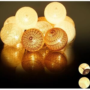 Relaxdays Cotton Ball String Lights - Battery-Powered Ambient Decor Relaxdays Cotton Ball String Lights - Battery-Powered Ambient Decor