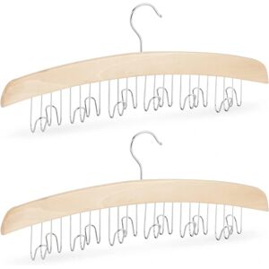 Relaxdays Lotus Wood Belt Hanger - 12 Belts, 360° Rotatable - Belt Organizer Relaxdays Lotus Wood Belt Hanger - 12 Belts, 360° Rotatable - Belt Organizer