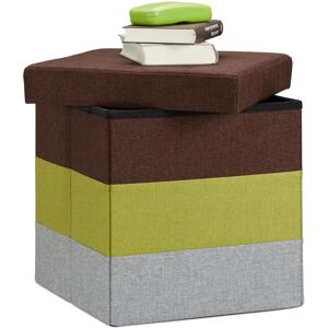 Relaxdays Pouf pieghevole a righe 38L - Pouffe/ottoman Relaxdays Pouf pieghevole a righe 38L - Pouffe/ottoman