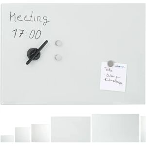 Relaxdays White Glass Magnetic Board - 60 x 40 cm - White Relaxdays White Glass Magnetic Board - 60 x 40 cm - White